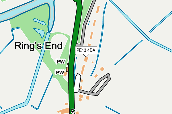 PE13 4DA map - OS OpenMap – Local (Ordnance Survey)