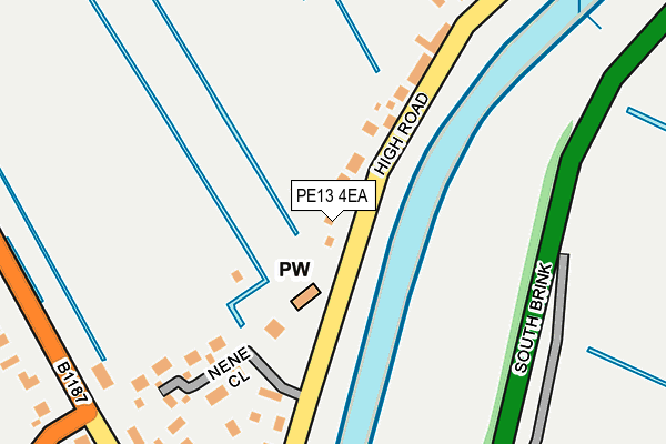 PE13 4EA map - OS OpenMap – Local (Ordnance Survey)