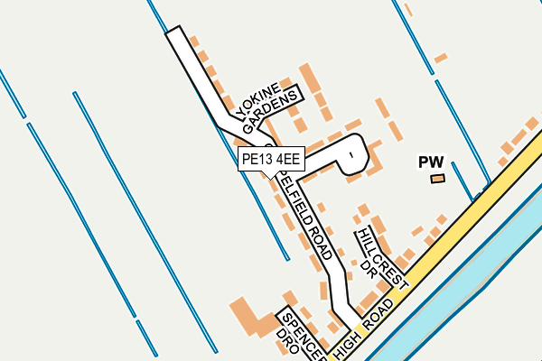 PE13 4EE map - OS OpenMap – Local (Ordnance Survey)