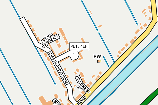 PE13 4EF map - OS OpenMap – Local (Ordnance Survey)