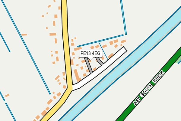 PE13 4EG map - OS OpenMap – Local (Ordnance Survey)