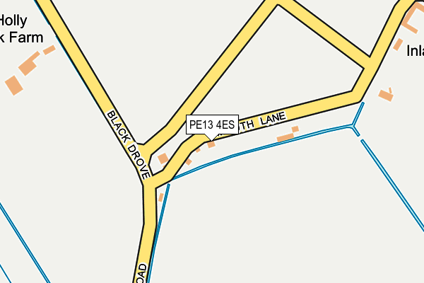 PE13 4ES map - OS OpenMap – Local (Ordnance Survey)