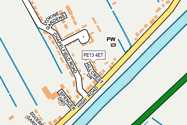 PE13 4ET map - OS OpenMap – Local (Ordnance Survey)