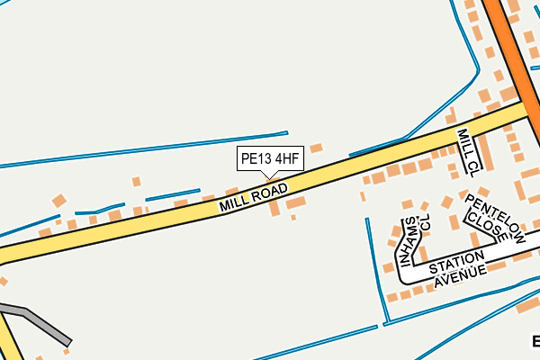 PE13 4HF map - OS OpenMap – Local (Ordnance Survey)