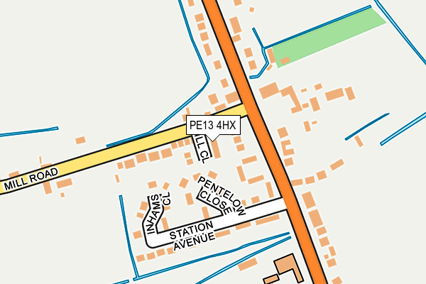 PE13 4HX map - OS OpenMap – Local (Ordnance Survey)