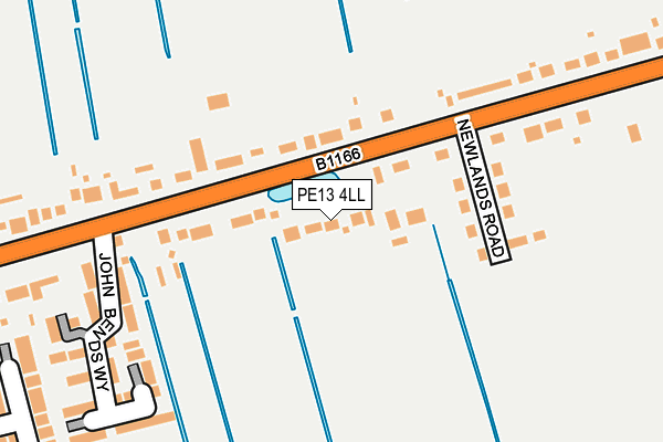 PE13 4LL map - OS OpenMap – Local (Ordnance Survey)