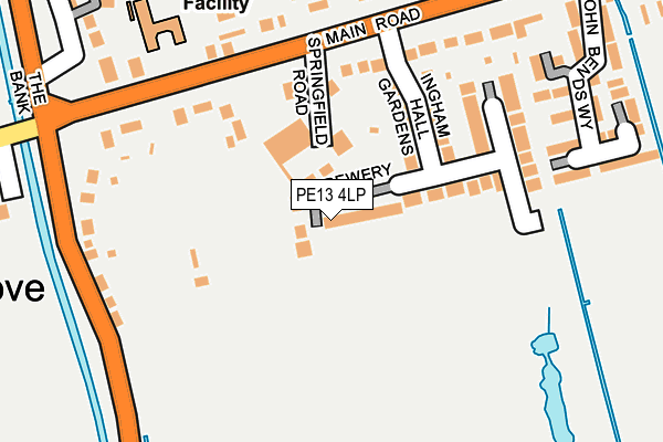 PE13 4LP map - OS OpenMap – Local (Ordnance Survey)
