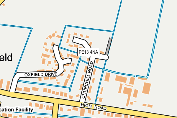 PE13 4NA map - OS OpenMap – Local (Ordnance Survey)