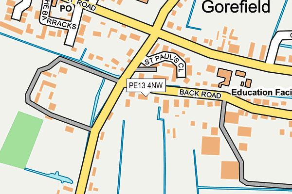 PE13 4NW map - OS OpenMap – Local (Ordnance Survey)