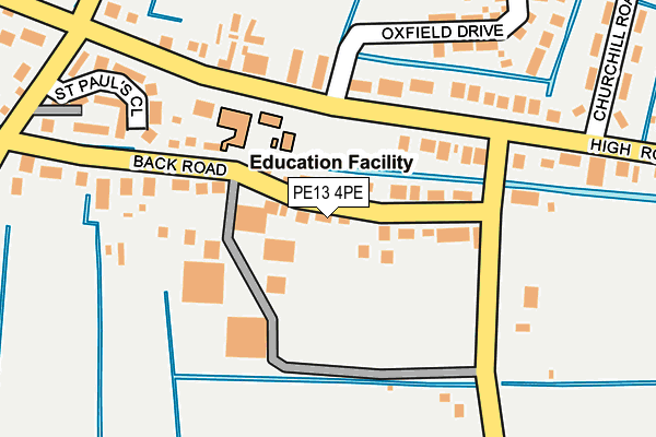 PE13 4PE map - OS OpenMap – Local (Ordnance Survey)