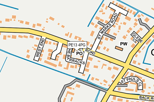 PE13 4PG map - OS OpenMap – Local (Ordnance Survey)