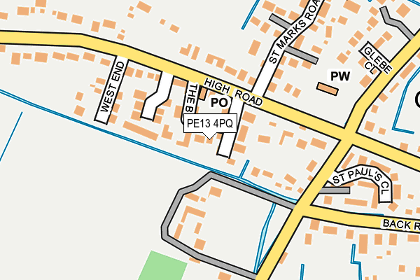 PE13 4PQ map - OS OpenMap – Local (Ordnance Survey)