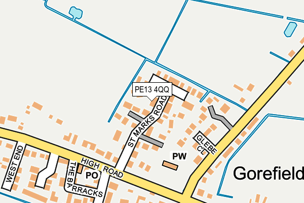 PE13 4QQ map - OS OpenMap – Local (Ordnance Survey)
