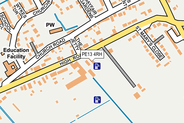 PE13 4RH map - OS OpenMap – Local (Ordnance Survey)