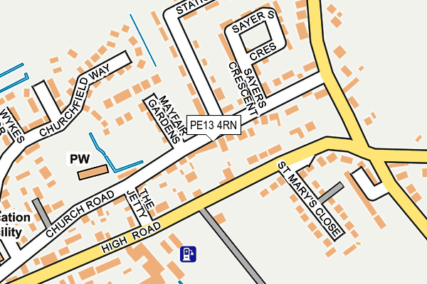 PE13 4RN map - OS OpenMap – Local (Ordnance Survey)