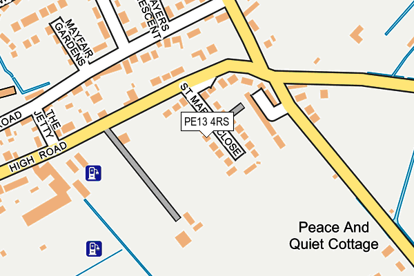 PE13 4RS map - OS OpenMap – Local (Ordnance Survey)