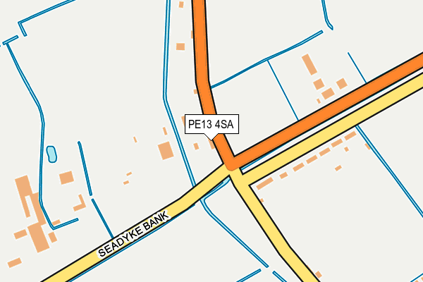 PE13 4SA map - OS OpenMap – Local (Ordnance Survey)