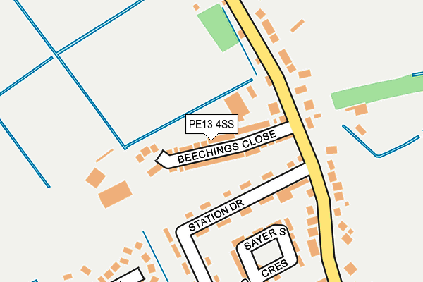 PE13 4SS map - OS OpenMap – Local (Ordnance Survey)