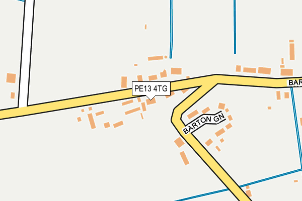 PE13 4TG map - OS OpenMap – Local (Ordnance Survey)