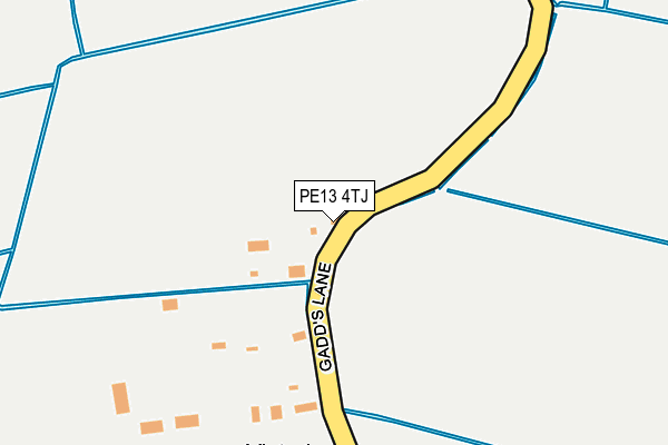 PE13 4TJ map - OS OpenMap – Local (Ordnance Survey)