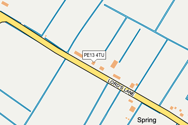 PE13 4TU map - OS OpenMap – Local (Ordnance Survey)