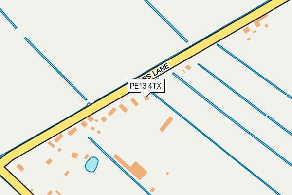 PE13 4TX map - OS OpenMap – Local (Ordnance Survey)