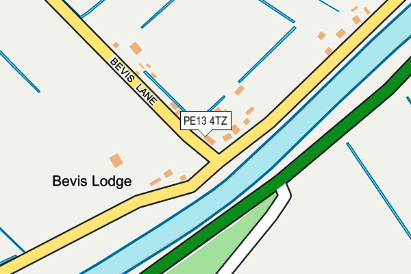 PE13 4TZ map - OS OpenMap – Local (Ordnance Survey)