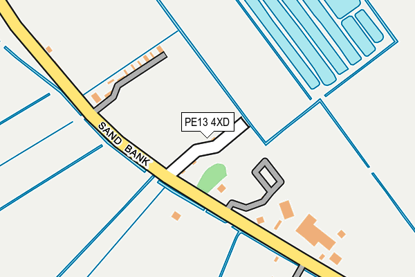 PE13 4XD map - OS OpenMap – Local (Ordnance Survey)