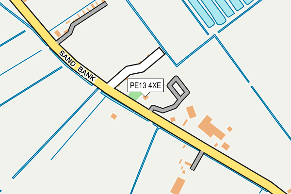PE13 4XE map - OS OpenMap – Local (Ordnance Survey)