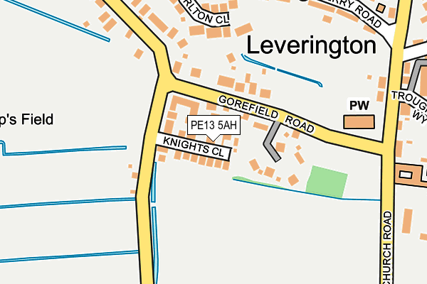 PE13 5AH map - OS OpenMap – Local (Ordnance Survey)