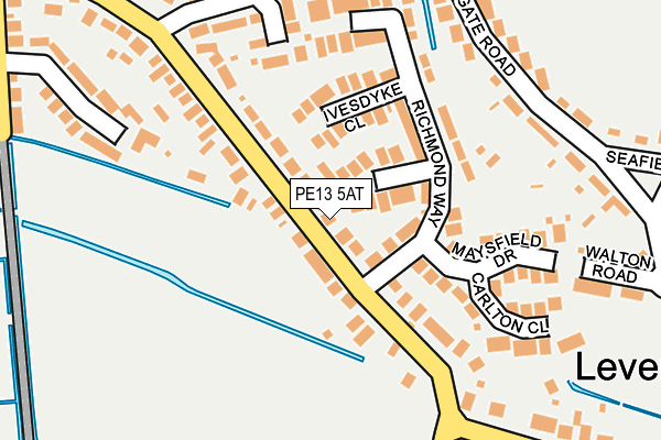 PE13 5AT map - OS OpenMap – Local (Ordnance Survey)