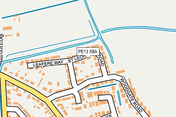 PE13 5BA map - OS OpenMap – Local (Ordnance Survey)