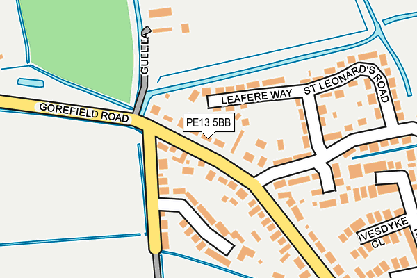 PE13 5BB map - OS OpenMap – Local (Ordnance Survey)
