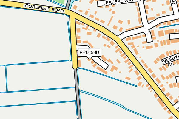 PE13 5BD map - OS OpenMap – Local (Ordnance Survey)