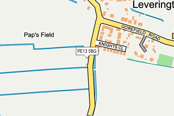 PE13 5BG map - OS OpenMap – Local (Ordnance Survey)