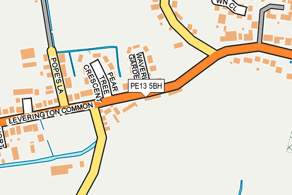 PE13 5BH map - OS OpenMap – Local (Ordnance Survey)