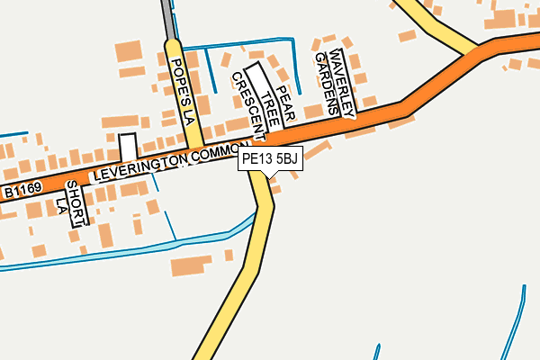 PE13 5BJ map - OS OpenMap – Local (Ordnance Survey)