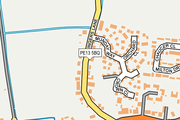 PE13 5BQ map - OS OpenMap – Local (Ordnance Survey)