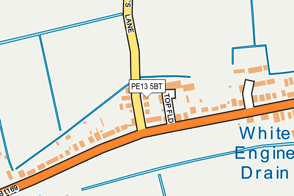 PE13 5BT map - OS OpenMap – Local (Ordnance Survey)