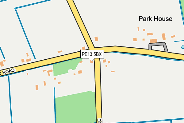 PE13 5BX map - OS OpenMap – Local (Ordnance Survey)