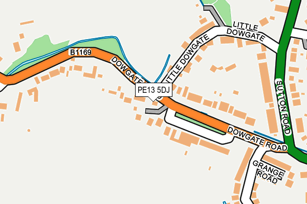 PE13 5DJ map - OS OpenMap – Local (Ordnance Survey)