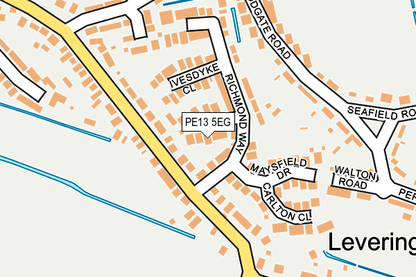 PE13 5EG map - OS OpenMap – Local (Ordnance Survey)