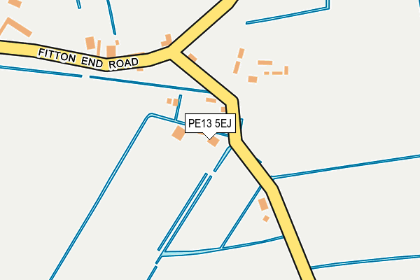PE13 5EJ map - OS OpenMap – Local (Ordnance Survey)