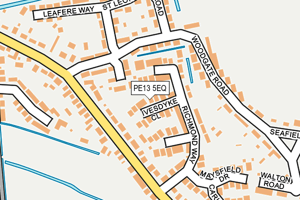 PE13 5EQ map - OS OpenMap – Local (Ordnance Survey)