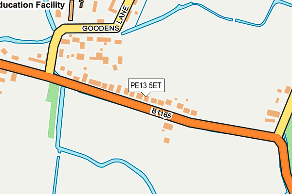 PE13 5ET map - OS OpenMap – Local (Ordnance Survey)