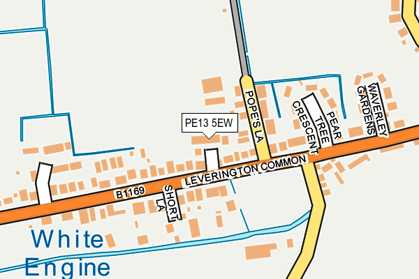 PE13 5EW map - OS OpenMap – Local (Ordnance Survey)