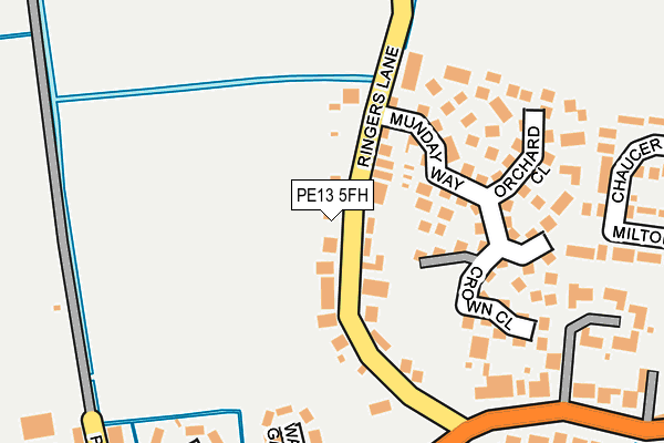 PE13 5FH map - OS OpenMap – Local (Ordnance Survey)