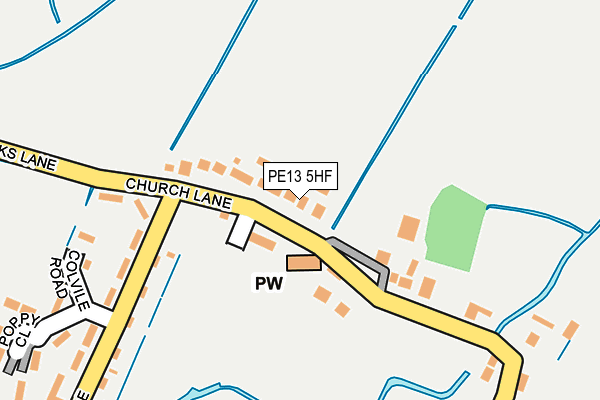 PE13 5HF map - OS OpenMap – Local (Ordnance Survey)