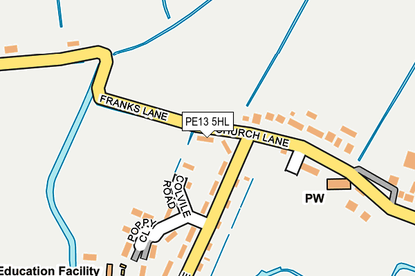 PE13 5HL map - OS OpenMap – Local (Ordnance Survey)