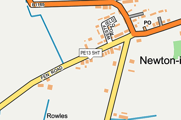 PE13 5HT map - OS OpenMap – Local (Ordnance Survey)